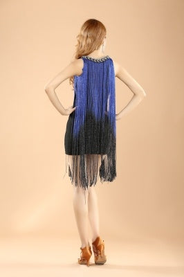 Professional And Sexy 3 Color Latin Dance Costumes, Women's Adult Autumn Performance Costumes, Tassel Latin Dress Skirt