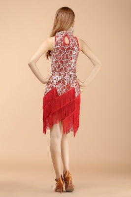 Professional And Sexy 5 Color Latin Dance Costumes, Women's Adult Autumn Performance Costumes, Tassel Latin Dress Skirt