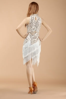 Professional And Sexy 5 Color Latin Dance Costumes, Women's Adult Autumn Performance Costumes, Tassel Latin Dress Skirt