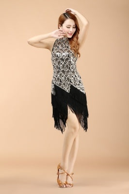 Professional And Sexy 5 Color Latin Dance Costumes, Women's Adult Autumn Performance Costumes, Tassel Latin Dress Skirt