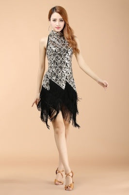 Professional And Sexy 5 Color Latin Dance Costumes, Women's Adult Autumn Performance Costumes, Tassel Latin Dress Skirt