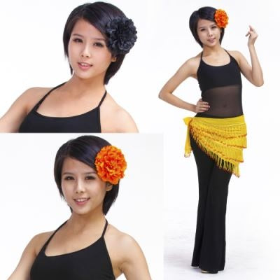 2023 14 Colors Girl Womenw Terylene Peony Flowers Lined Hair Bows Clips Barrettes for Teens Girls Women