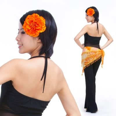 2023 14 Colors Girl Womenw Terylene Peony Flowers Lined Hair Bows Clips Barrettes for Teens Girls Women