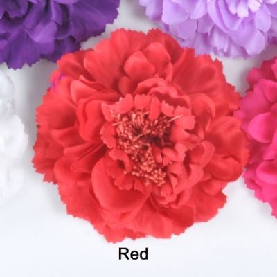 2023 14 Colors Girl Womenw Terylene Peony Flowers Lined Hair Bows Clips Barrettes for Teens Girls Women