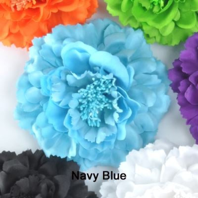 2023 14 Colors Girl Womenw Terylene Peony Flowers Lined Hair Bows Clips Barrettes for Teens Girls Women