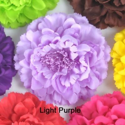 2023 14 Colors Girl Womenw Terylene Peony Flowers Lined Hair Bows Clips Barrettes for Teens Girls Women