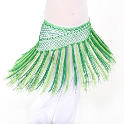 Nylon 150cm(59 in) Women's Belly Dance Two-tone Argentina Triangle Short Tassels Hip Scarf