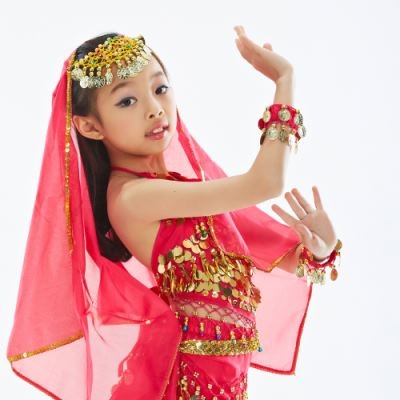 Belly Dance Gold Coins Bracelet Gypsy Jewelry Coin Bracelet Hand Decoration Wrist Bangle Chain, Halloween Costume Accessory For Children