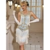 1920s Vintage Dress Summer Fringe Beaded Great Gatsby Flapper Evening Dress Party Cocktail Prom