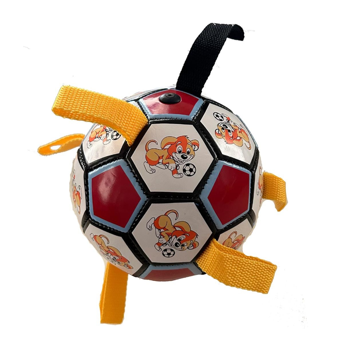 Soccer Ball with Straps, Interactive Puppy Toys for Tug of War, Birthday Gifts, Durable Water Toy for dog