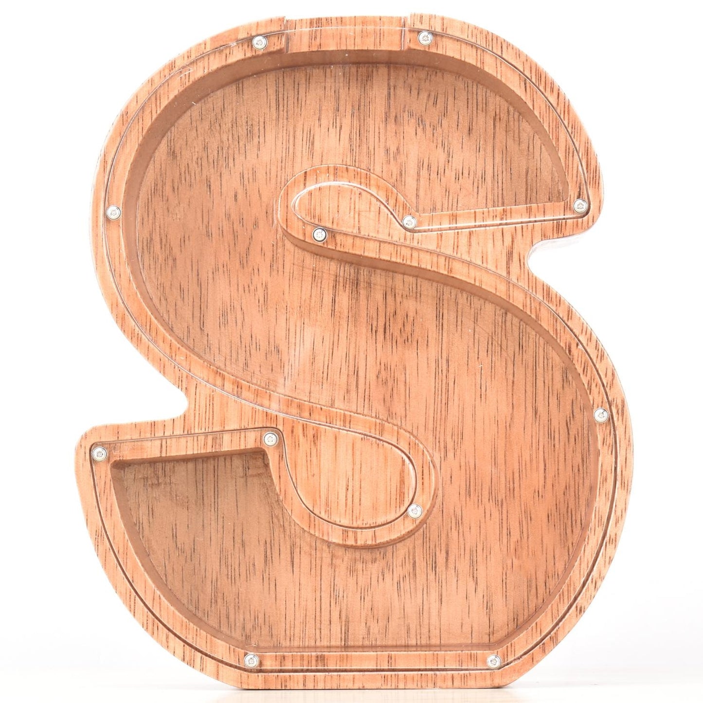 Creative Piggy Bank Nordic Style Wooden Letter Piggy Bank Thickness 4.5cm
