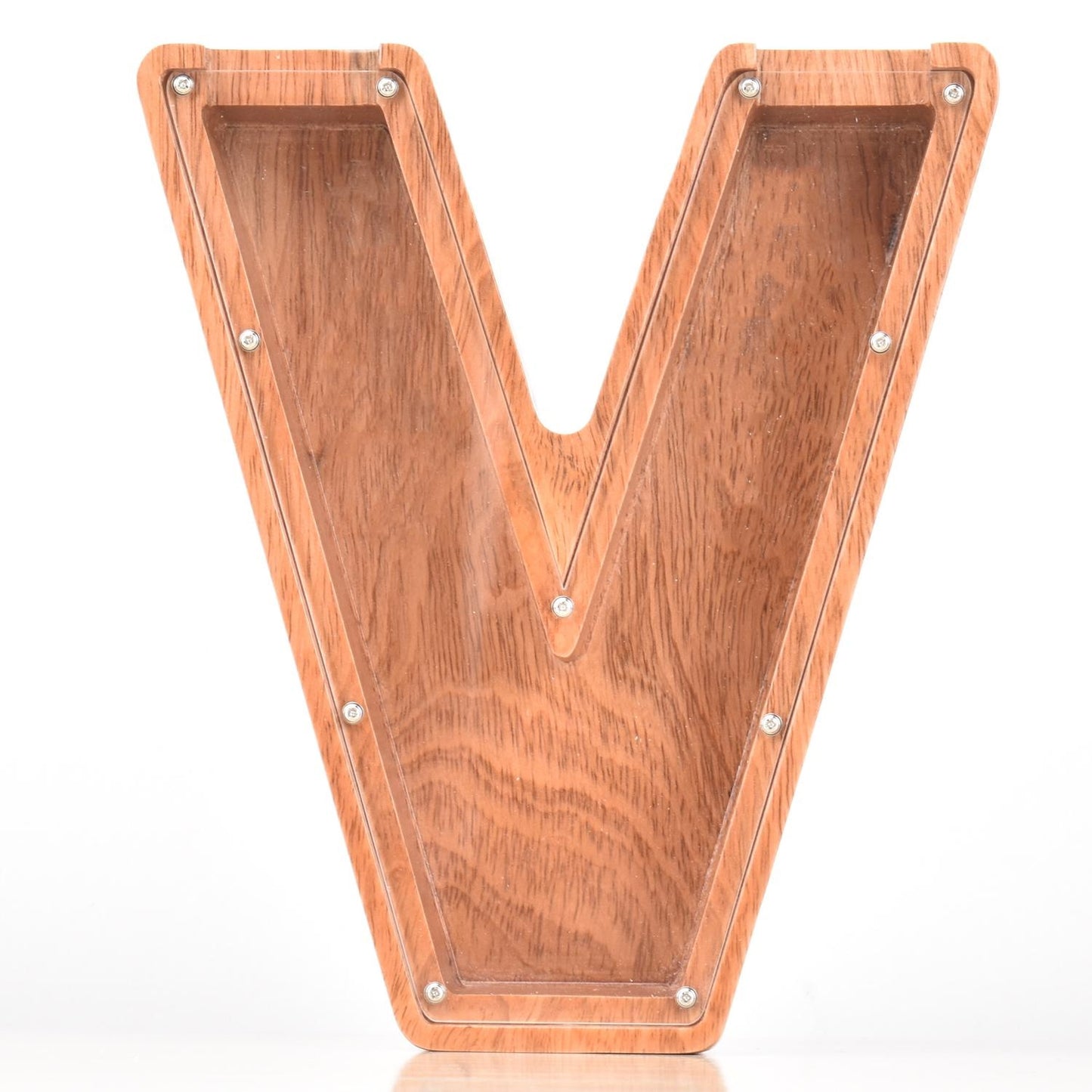 Creative Piggy Bank Nordic Style Wooden Letter Piggy Bank 19*18*3cm