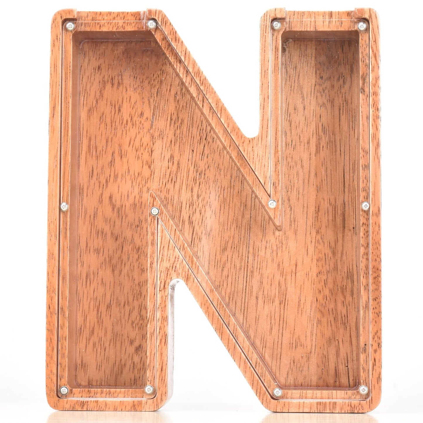 Creative Piggy Bank Nordic Style Wooden Letter Piggy Bank 19*18*3cm