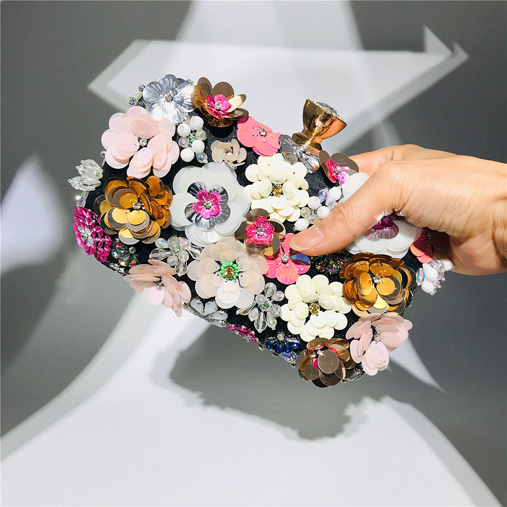 Fashion Evening Bags Handmade Flower Beaded Bags Banquet Wedding Party Bags Women Evening Clutch Women Purse