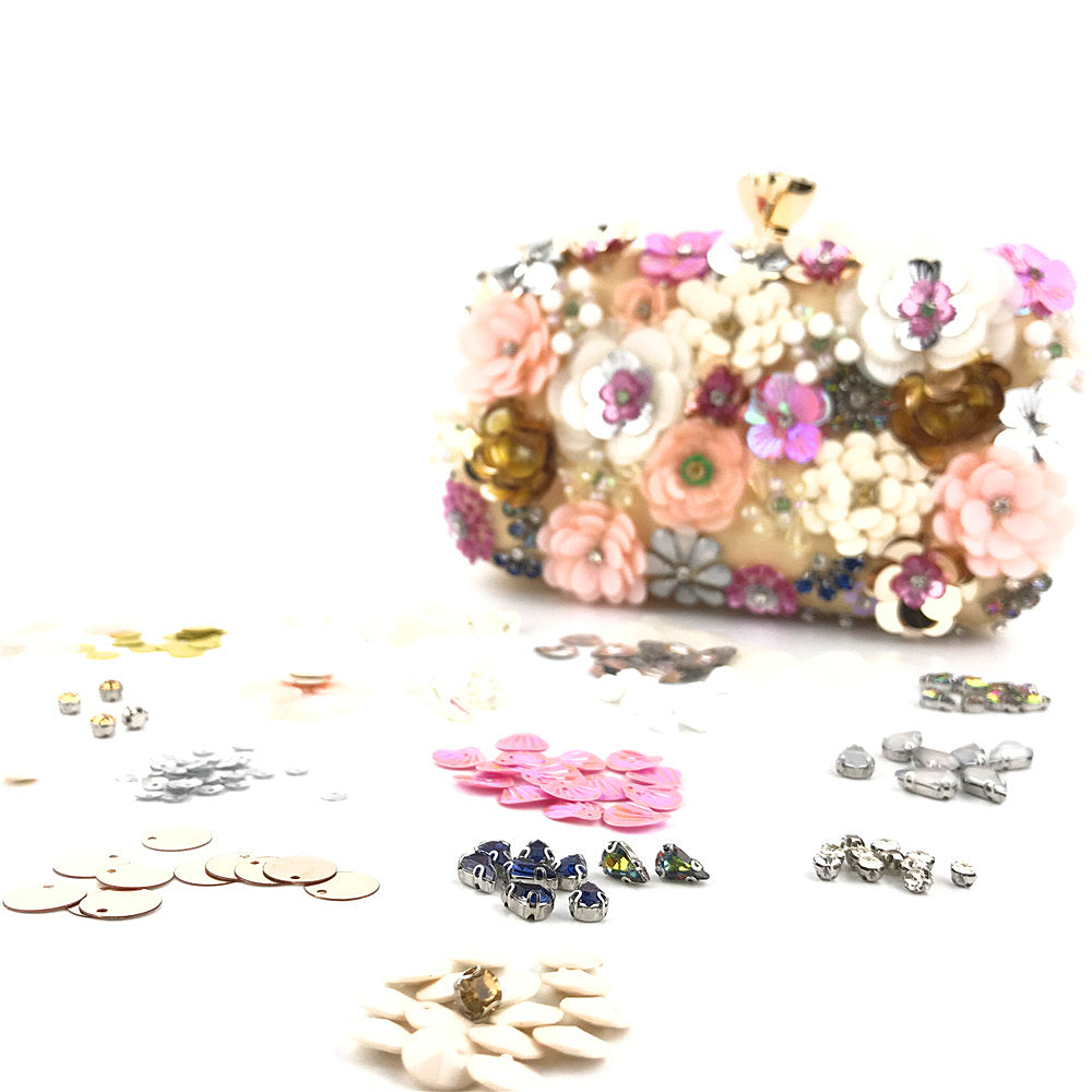 Fashion Evening Bags Handmade Flower Beaded Bags Banquet Wedding Party Bags Women Evening Clutch Women Purse