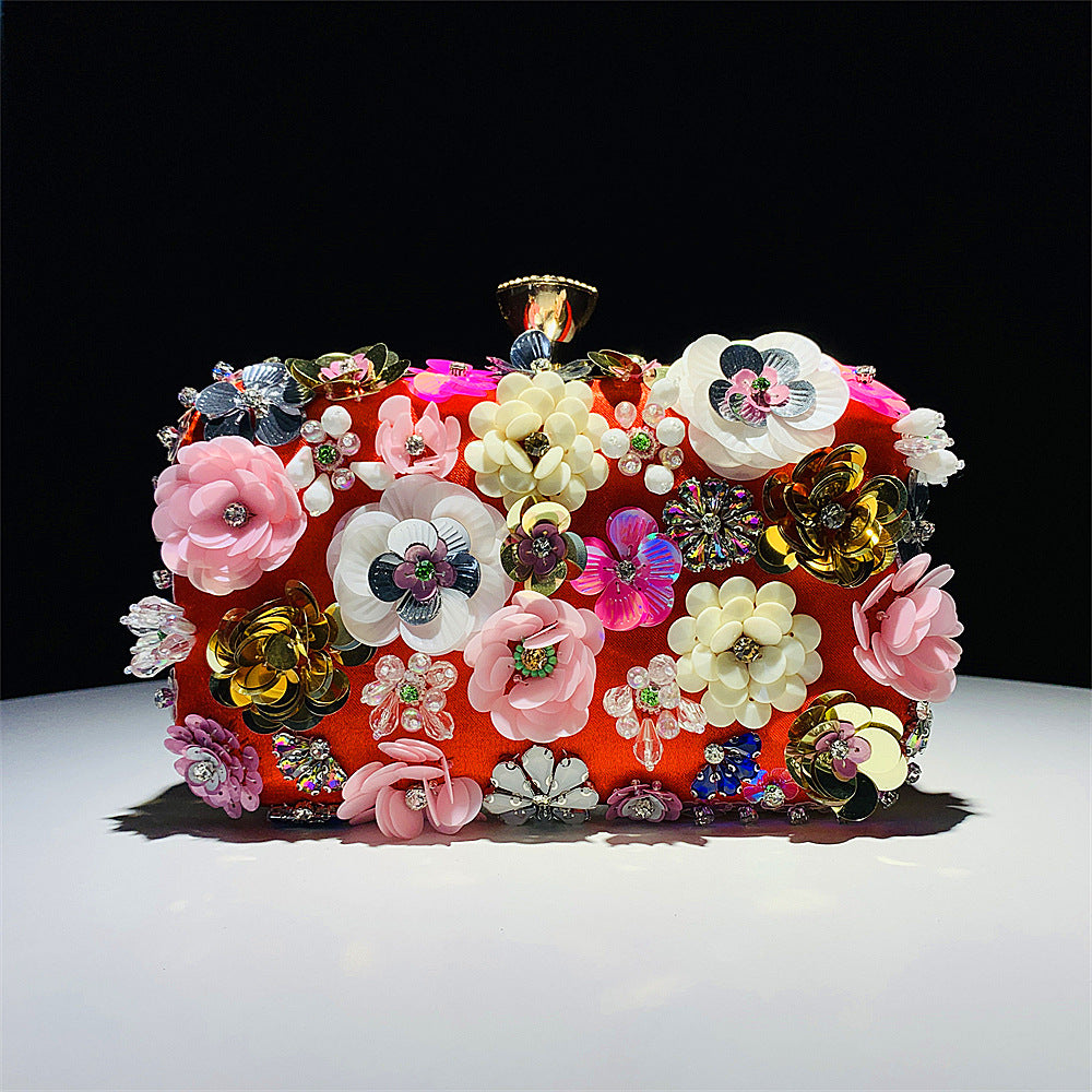 Fashion Evening Bags Handmade Flower Beaded Bags Banquet Wedding Party Bags Women Evening Clutch Women Purse