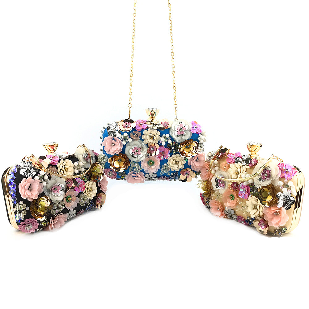 Fashion Evening Bags Handmade Flower Beaded Bags Banquet Wedding Party Bags Women Evening Clutch Women Purse