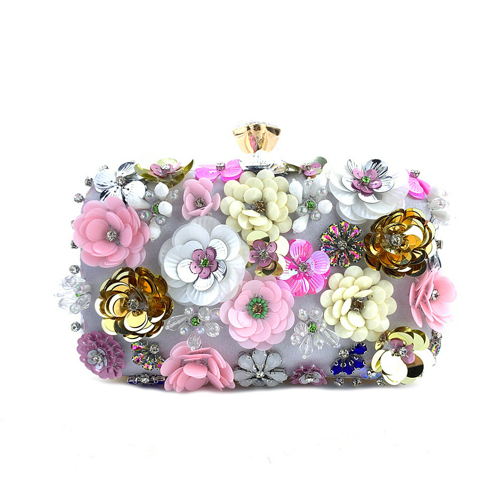 Fashion Evening Bags Handmade Flower Beaded Bags Banquet Wedding Party Bags Women Evening Clutch Women Purse