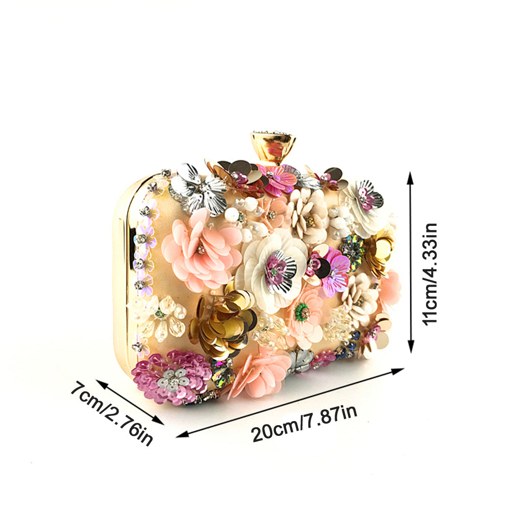 Fashion Evening Bags Handmade Flower Beaded Bags Banquet Wedding Party Bags Women Evening Clutch Women Purse