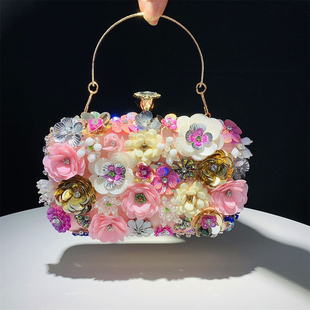 Fashion Evening Bags Handmade Flower Beaded Bags Banquet Wedding Party Bags Women Evening Clutch Women Purse