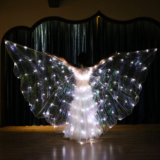 6-Colors Changing LED Wings, 360-degree Dancing Wings and Luminous Props for Belly Dance Performances
