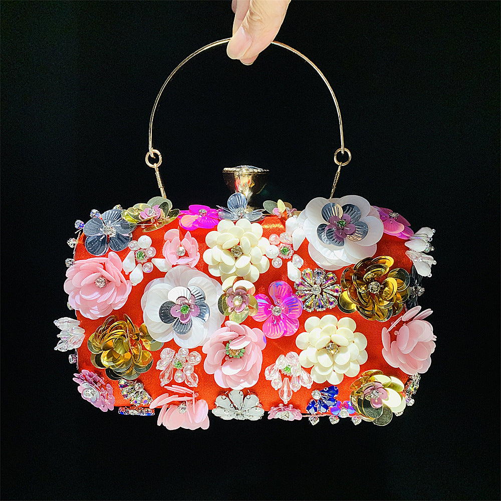 Fashion Evening Bags Handmade Flower Beaded Bags Banquet Wedding Party Bags Women Evening Clutch Women Purse