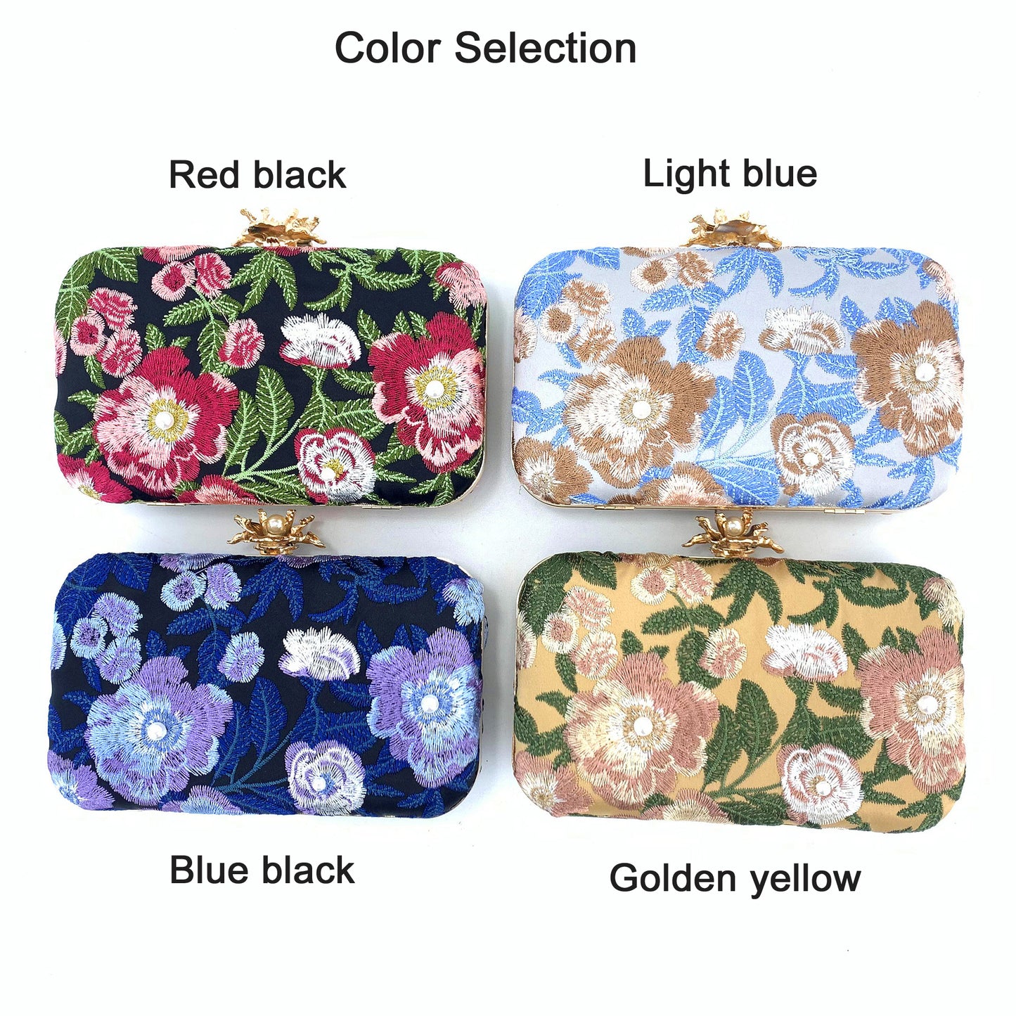 Embroidered handmade beaded Evening Bag Retro Pearl Banquet Evening Bag for women