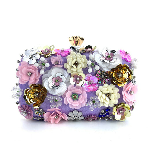 Fashion Evening Bags Handmade Flower Beaded Bags Banquet Wedding Party Bags Women Evening Clutch Women Purse