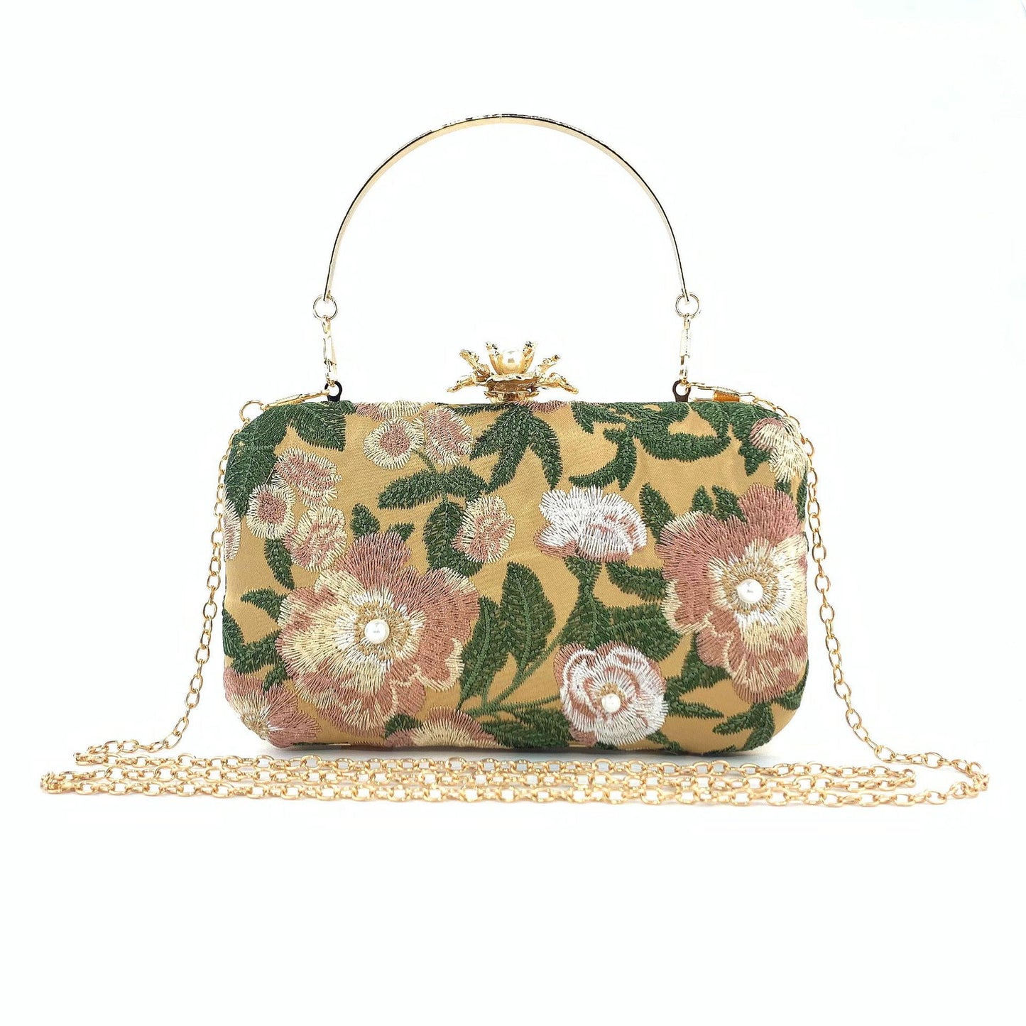 Embroidered handmade beaded Evening Bag Retro Pearl Banquet Evening Bag for women