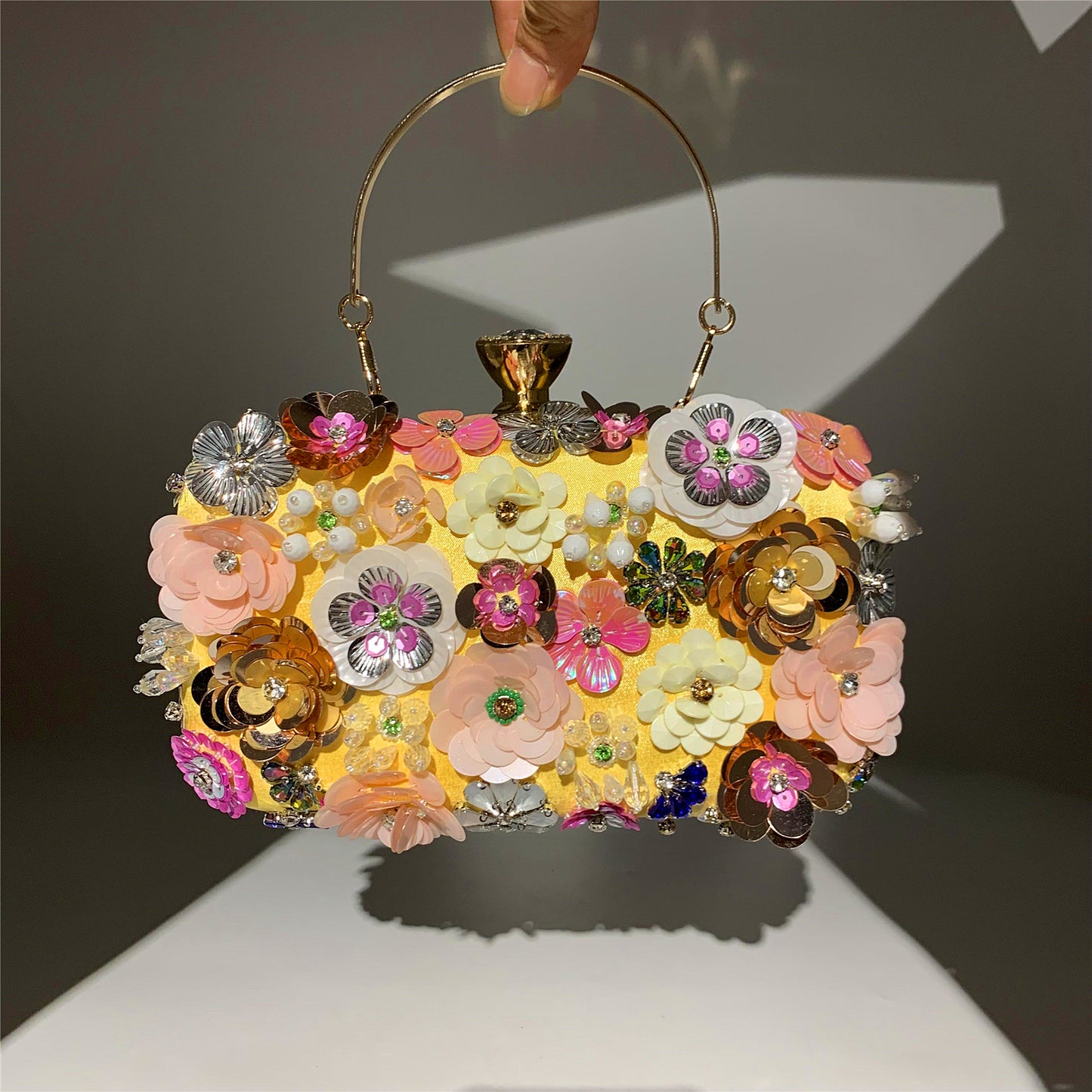 Fashion Evening Bags Handmade Flower Beaded Bags Banquet Wedding Party Bags Women Evening Clutch Women Purse