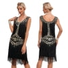 1920s Vintage Dress Summer Fringe Beaded Great Gatsby Flapper Evening Dress Party Cocktail Prom