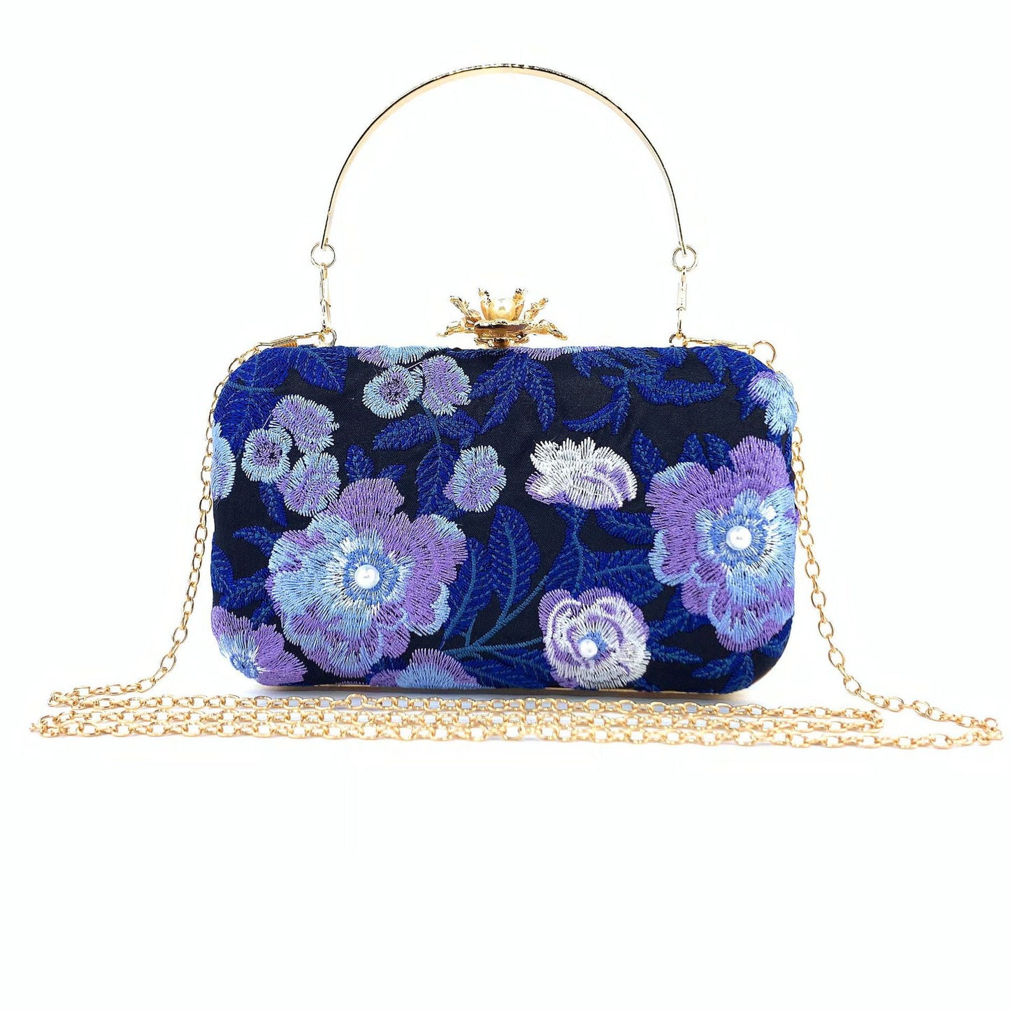 Embroidered handmade beaded Evening Bag Retro Pearl Banquet Evening Bag for women