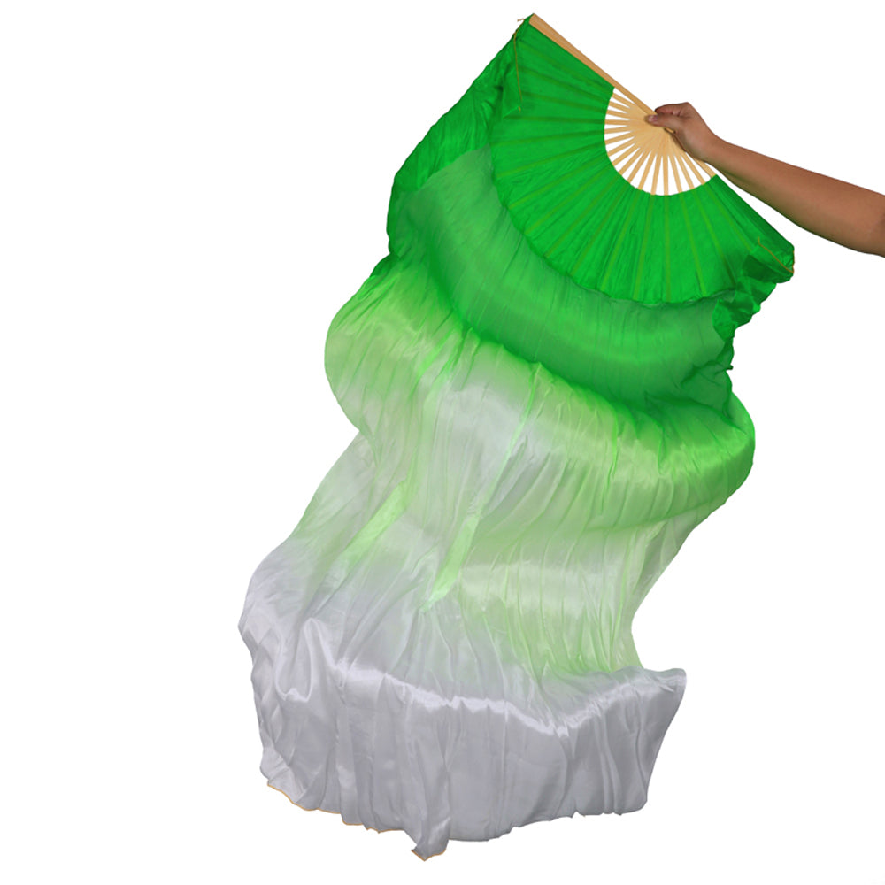 180x90cm 18 Colors 100% Real Silk Chinese Belly Dance Fan Veil Hand Made Belly Dance Fans