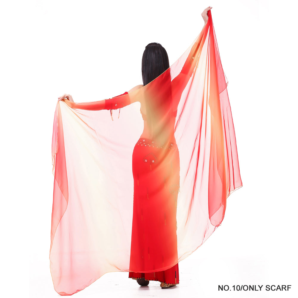 Lightweight Imitated Silk Stunning Handmade Hand Scarf Belly Dance Scarf Belly Dance Veil
