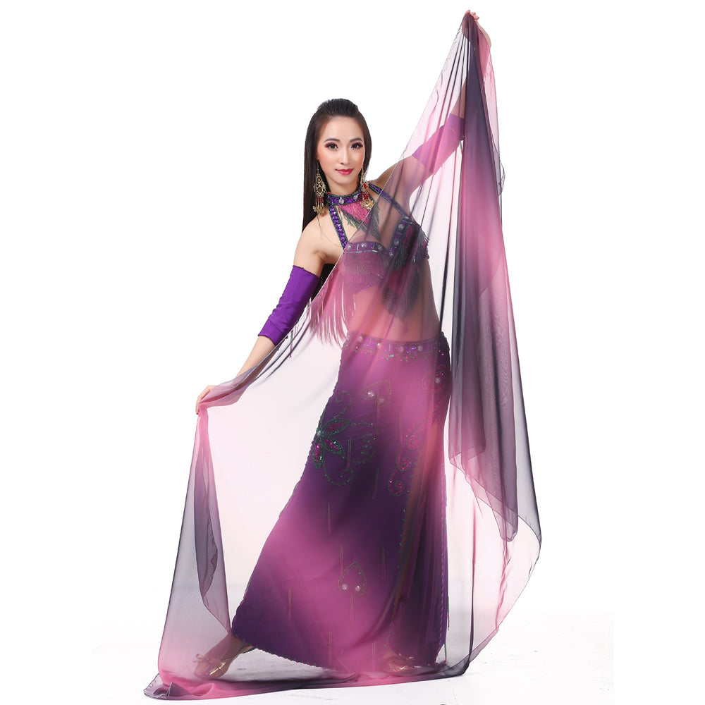 Lightweight Imitated Silk Stunning Handmade Hand Scarf Belly Dance Scarf Belly Dance Veil