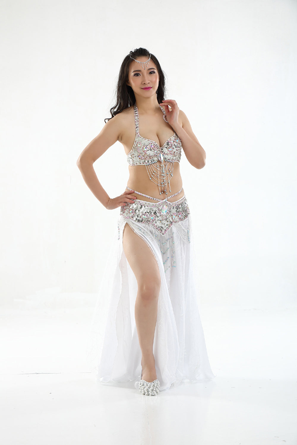 Belly Dance Costumes with Belly Dance Rose Skirt Belly Dance Dress 1 Set