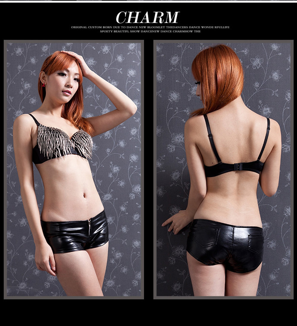 Danceshower Metallic Spike Punk Goth Bra Clubwear DS Bra Belly Dance Top