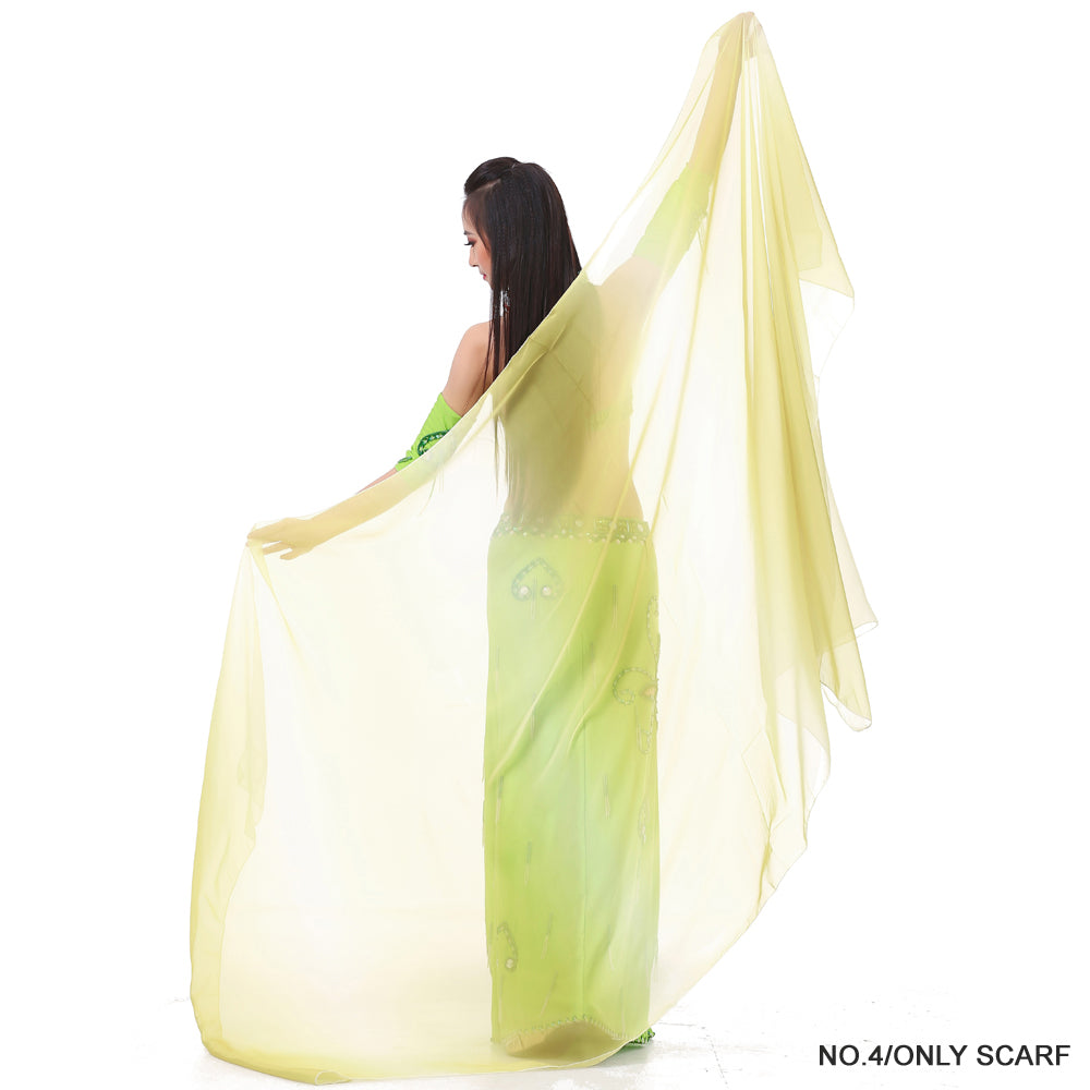 Lightweight Imitated Silk Stunning Handmade Hand Scarf Belly Dance Scarf Belly Dance Veil