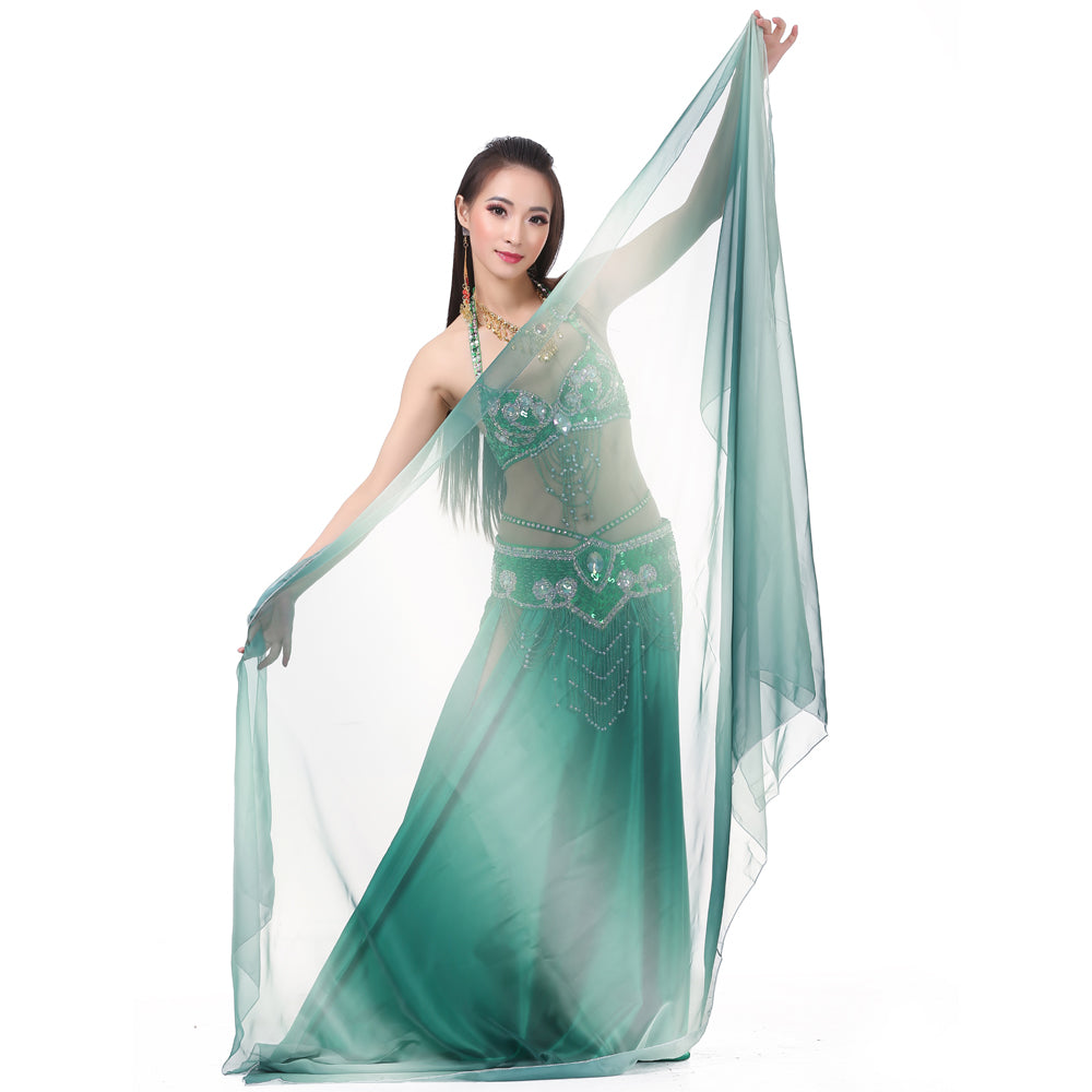 Lightweight Imitated Silk Stunning Handmade Hand Scarf Belly Dance Scarf Belly Dance Veil