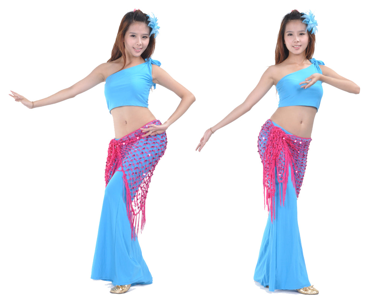 Light Weight Hand Made Chiffon Stage Scarf Belly Dance Veil Shawls Hip Scarf Waist Belts