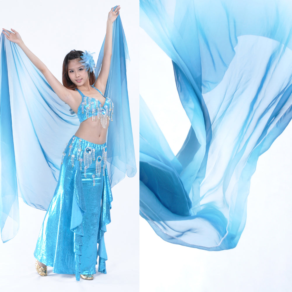Lightweight Imitated Silk Stunning Handmade Hand Scarf Belly Dance Scarf Belly Dance Veil